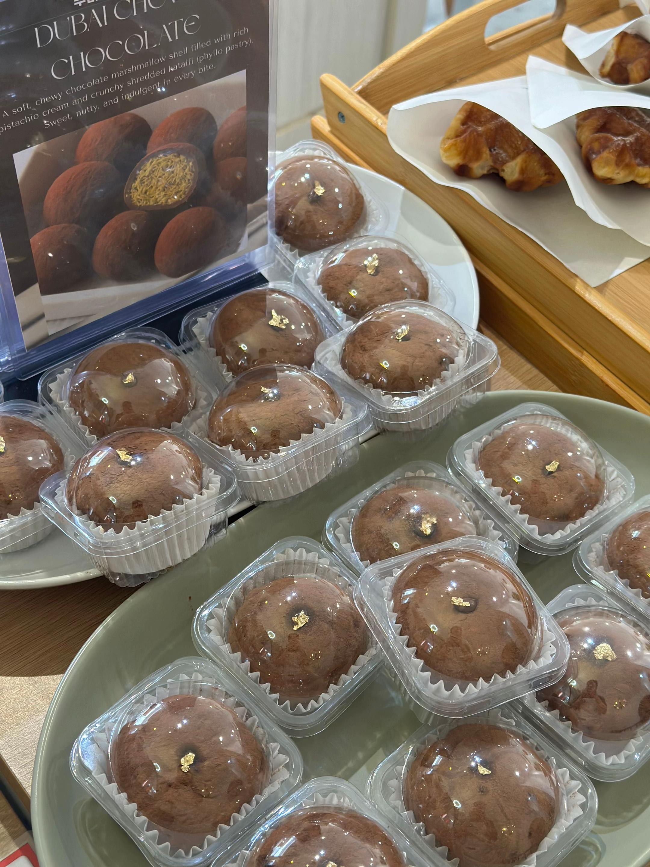 Dubai Chewy Chocolate display